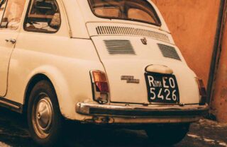 Una vecchia fiat 500