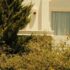 Finestra di una casa e un giardino